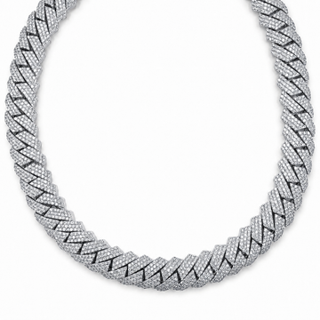 20mm Iced Cuban Link Chain in 14K gold, view 3