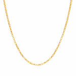 21K gold anchor cable chain necklace with 1.8mm links, available in multiple lengths.