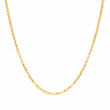 21K gold anchor cable chain necklace with 1.8mm links, available in multiple lengths.