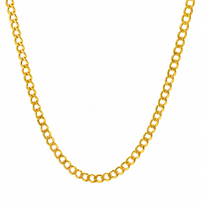 21K Gold Curb Chain 3.4mm 71482