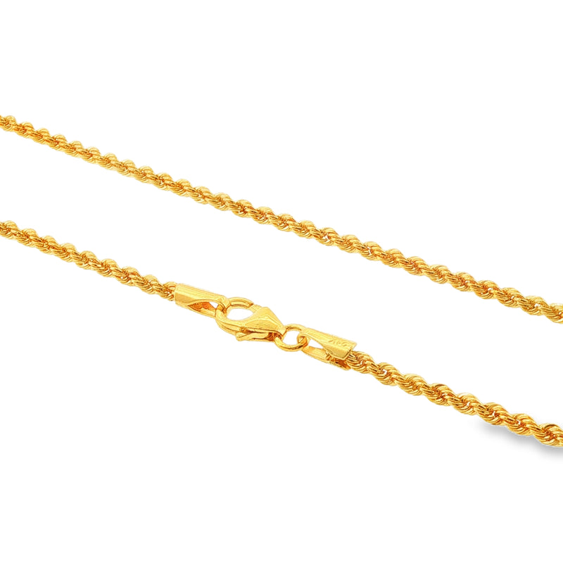 21K Gold Rope Chain 2mm 71475