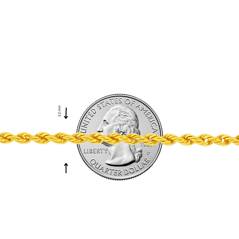 21K Gold Rope Chain 3.2mm 71476