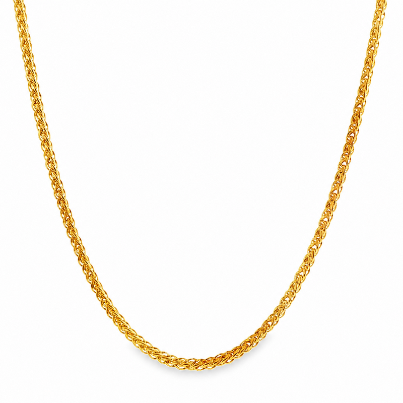 21K Gold Square Wheat Chain 2mm 71478