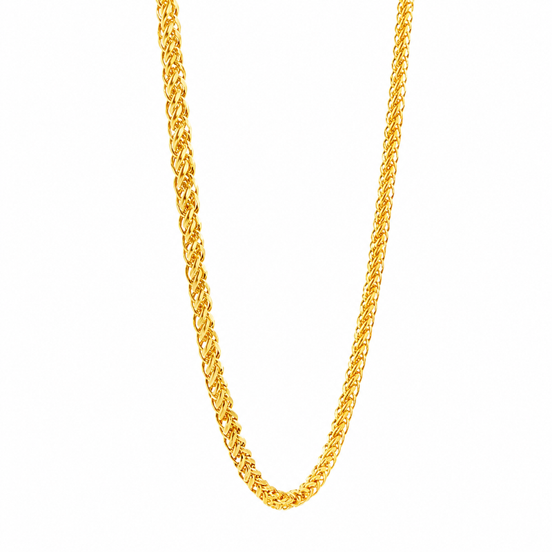 21K Gold Square Wheat Chain 2mm 71478