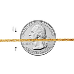 21K Gold Square Wheat Chain 2mm 71478