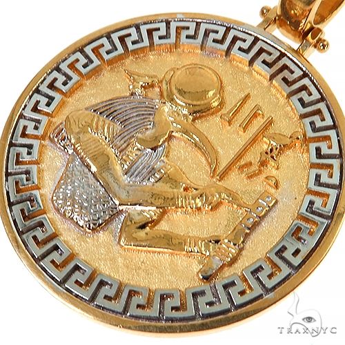 22K Gold Custom Made Greek Thoth Pendant 68197 - Image 3
