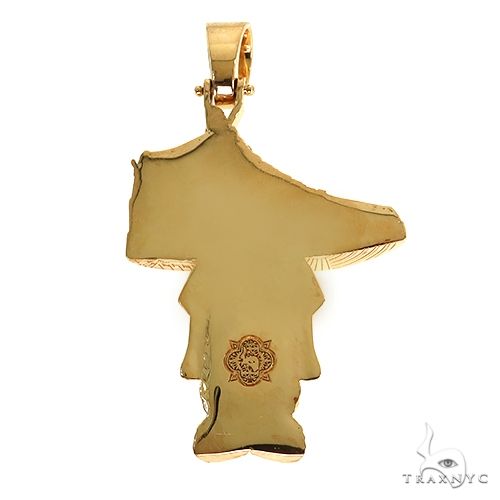 22K Gold Sneaker Head Pendant 67938 - Image 4