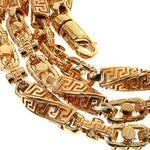 22K Yellow Gold Solid Greek Key Link Chain 26 Inches 5.5mm   67689 - Image 4