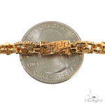 22K Yellow Gold Solid Greek Key Link Chain 26 Inches 5.5mm   67689 - Image 5