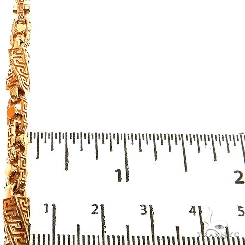 22K Yellow Gold Solid Greek Key Link Chain 26 Inches 5.5mm   67689 - Image 7