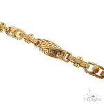 22K Yellow Gold Solid Greek Key Links Chain 28 Inches 7.5mm   67154 - Image 5