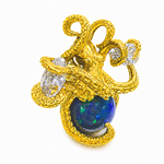 24K Octopus Opal Diamond Pendant 71778