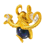 24K Octopus Opal Diamond Pendant 71778