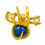 24K Octopus Opal Diamond Pendant 71778