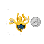 24K Octopus Opal Diamond Pendant 71778