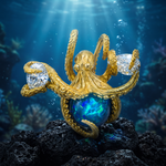 24K Octopus Opal Diamond Pendant 71778