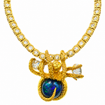 24K Octopus Opal Diamond Tennis Chain Set