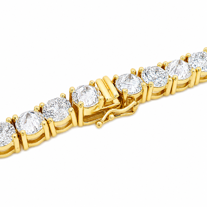 24K Octopus Opal Diamond Tennis Chain Set