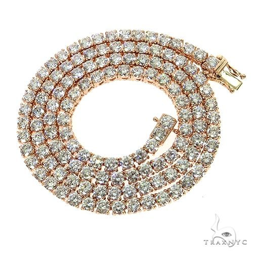 14K Gold 25 Pointer Diamond Tennis Necklace (Lab), photo 4 of 7