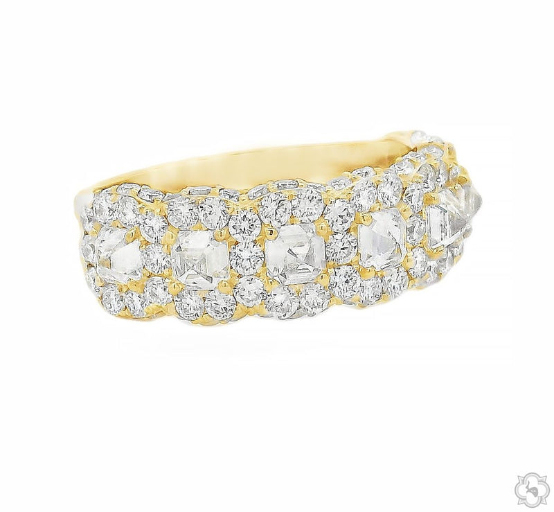 14K Gold 25 Pointer Upside Down Asscher Lab-Grown Diamond Band, photo 2 of 7