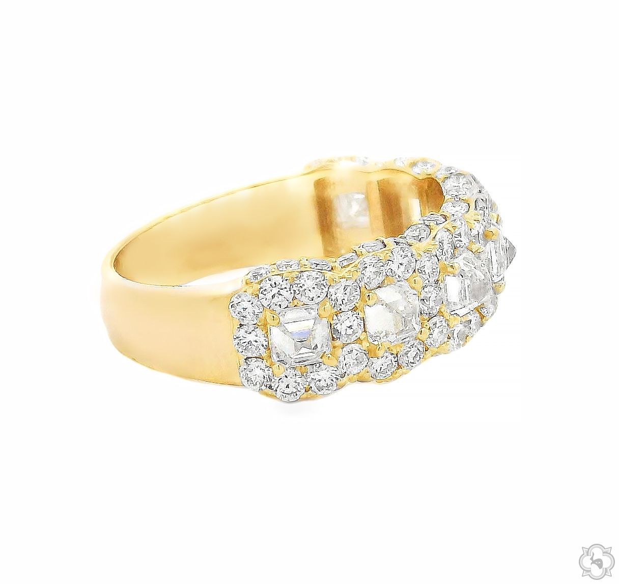 25 Pointer Upside Down Asscher Diamond Band 70833 | TraxNYC