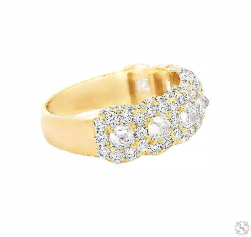 14K Gold 25 Pointer Upside Down Asscher Lab-Grown Diamond Band, photo 3 of 7