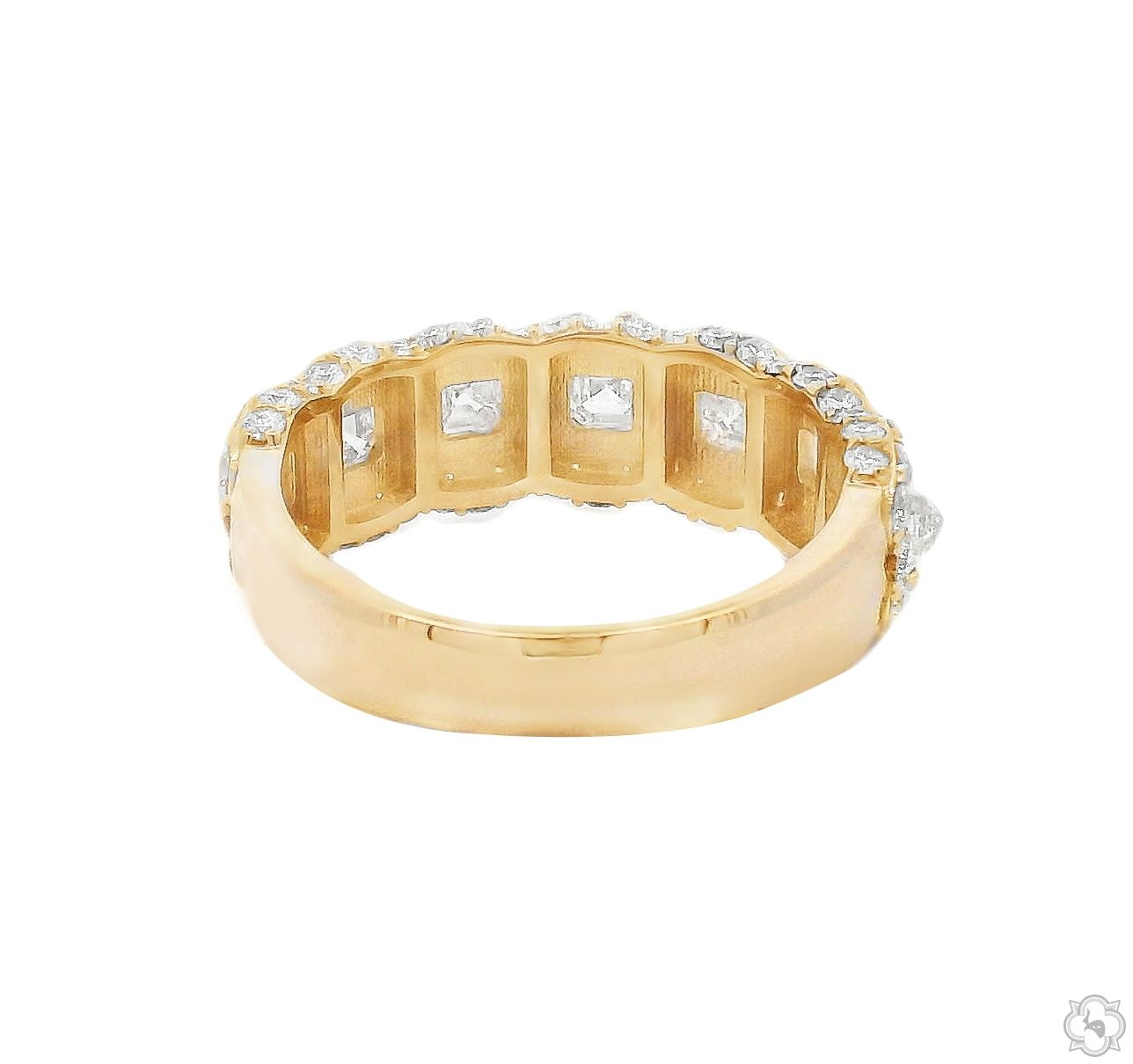 25 Pointer Upside Down Asscher Diamond Band 70833 | TraxNYC