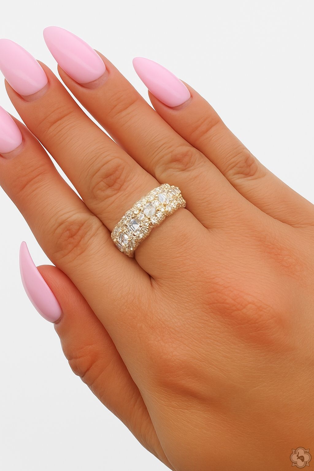 25 Pointer Upside Down Asscher Diamond Band 70833 | TraxNYC