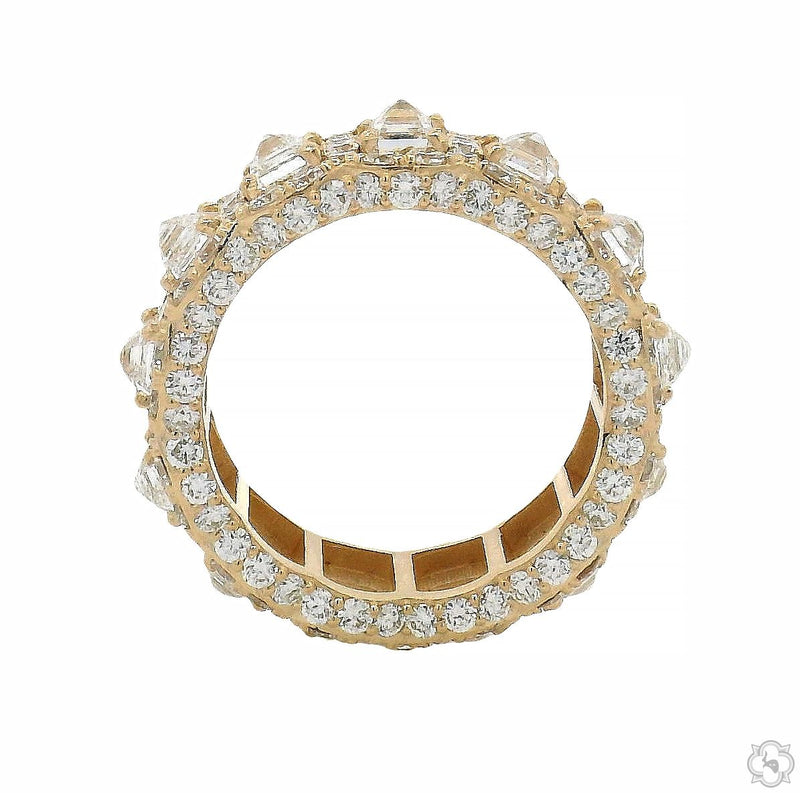 14K Gold 25 Pointer Upside Down Asscher Lab-Grown Diamond Eternity Band, photo 2 of 5
