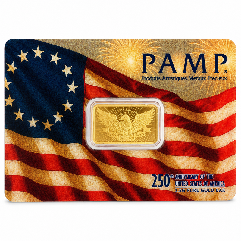 250th Anniversary of the USA PAMP Suisse Bar 2.5 Grams 71544