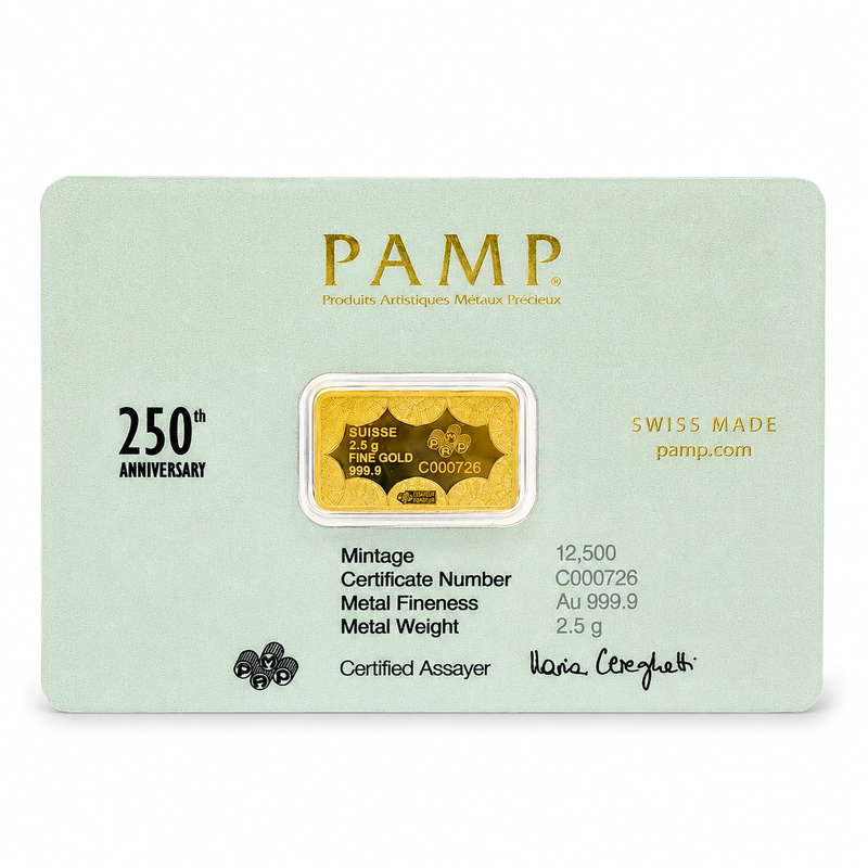 250th Anniversary of the USA PAMP Suisse Bar 2.5 Grams 71544