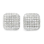 Diamond Pillow Stud Earrings 25603