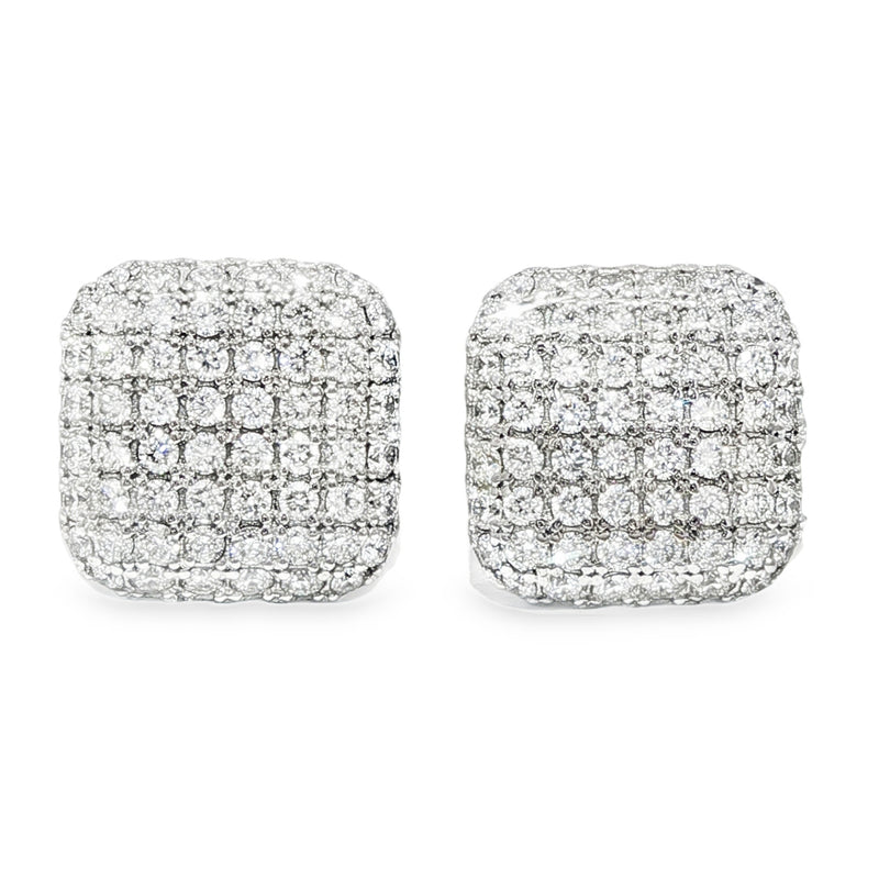 Diamond Pillow Stud Earrings 25603