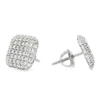 Diamond Pillow Stud Earrings 25603
