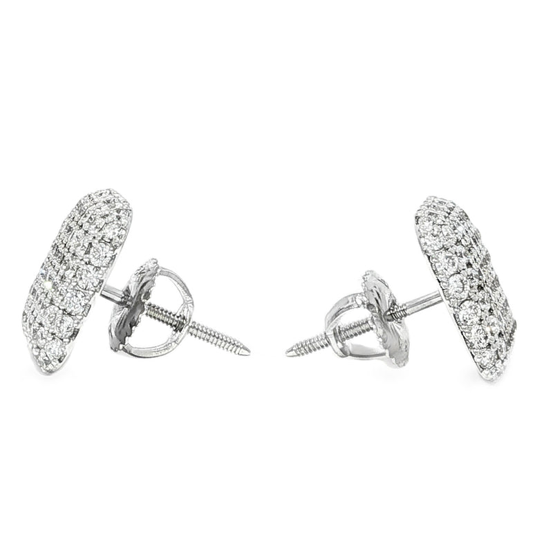 Diamond Pillow Stud Earrings 25603