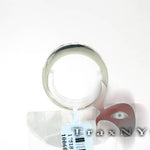 Silver men's wedding band with 8 channel-set round diamonds in a polished finish.