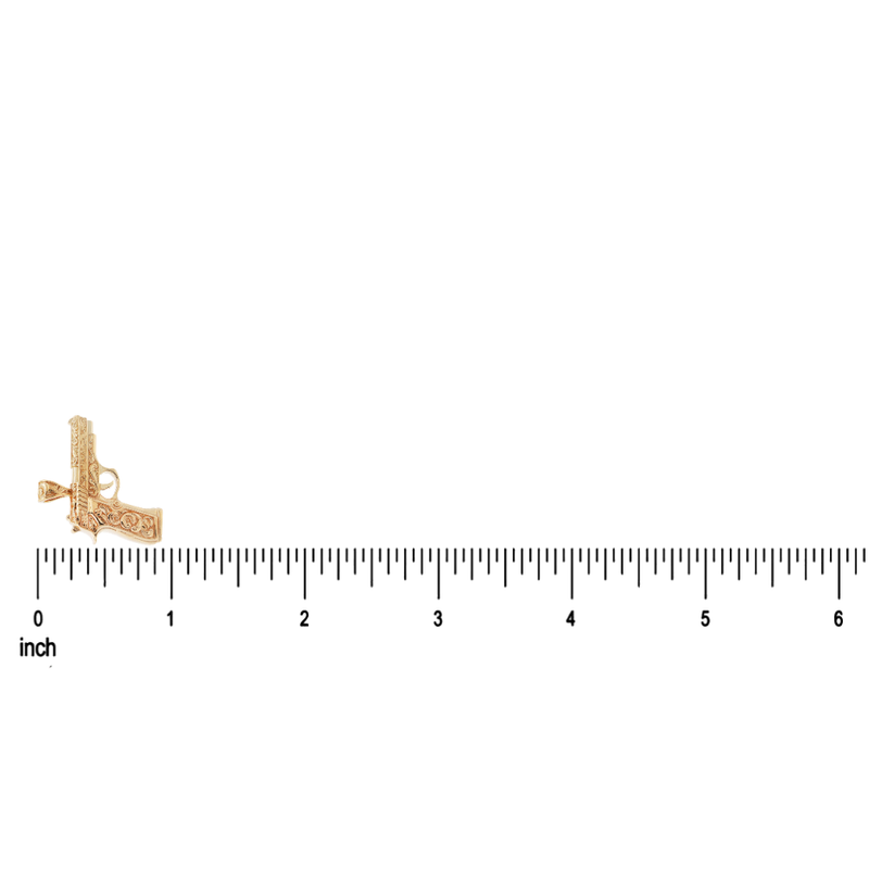 14K Floral Pistol Pendant 71176