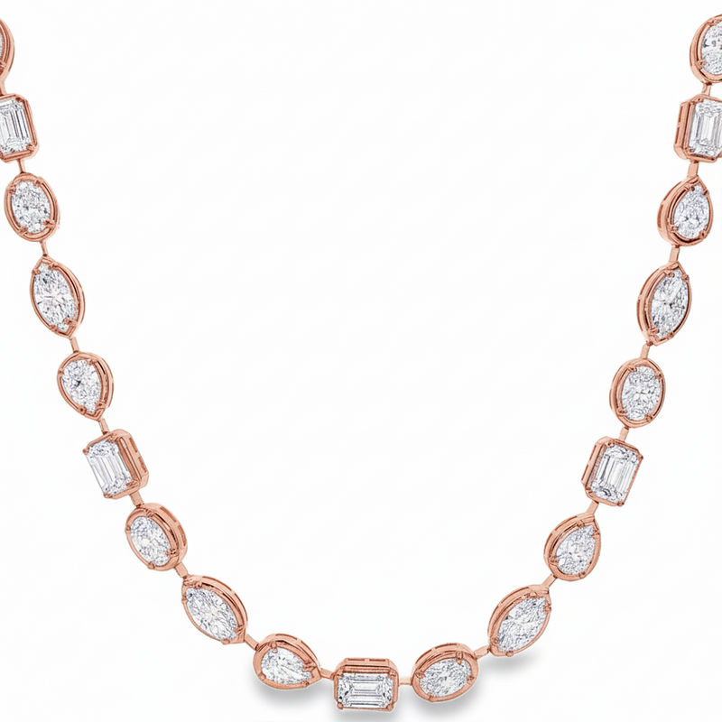 Multi Shape Diamond Tennis Chain 71098