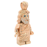 TraxNYC Solid Gold Block Jesus Pendant 70904