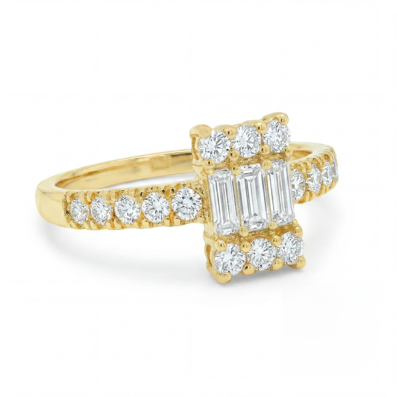 Baguette Diamond Engagement Ring 68622