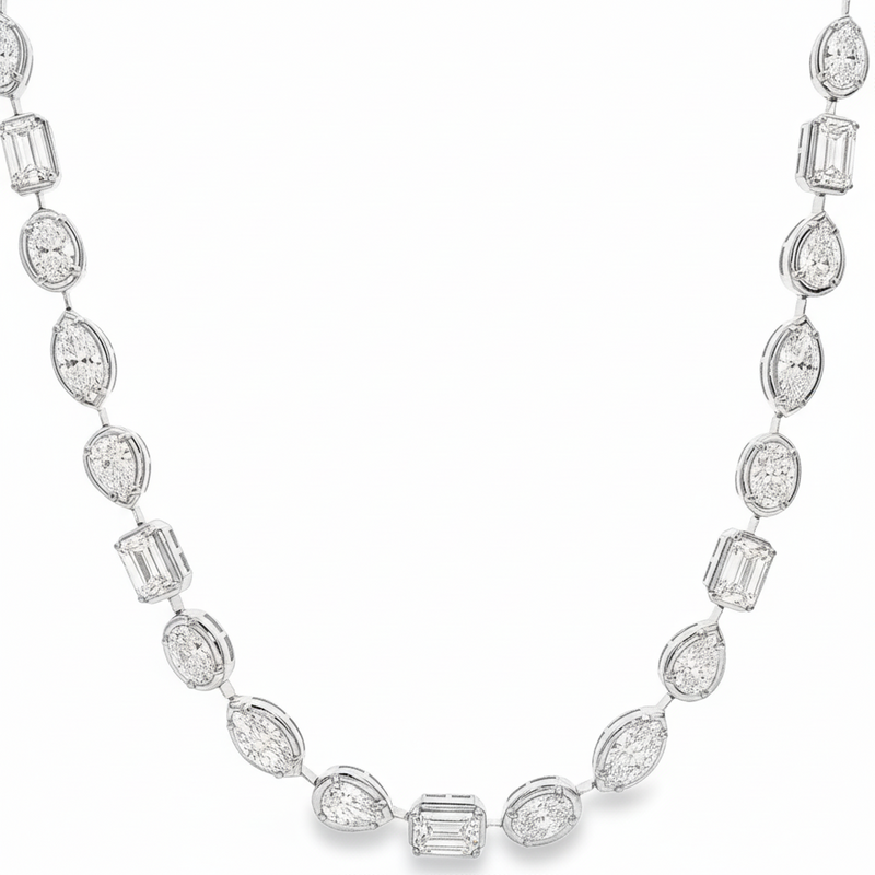 Multi Shape Diamond Tennis Chain 71098