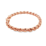 14K Rose Gold Solid Round Box Link Bracelet 8.25 Inches 5.5mm 70900