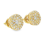 14K Gold Diamond Stud Earrings 64175