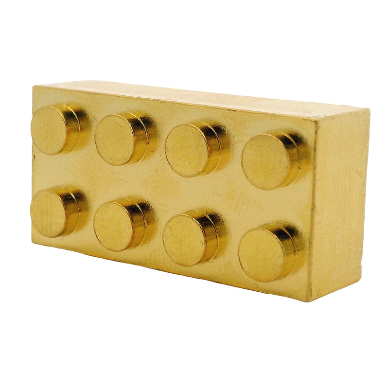 24K Gold Builder Block 8 Bit Rectangle 70906