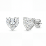 Heart Shape Diamond Stud Earrings 71321