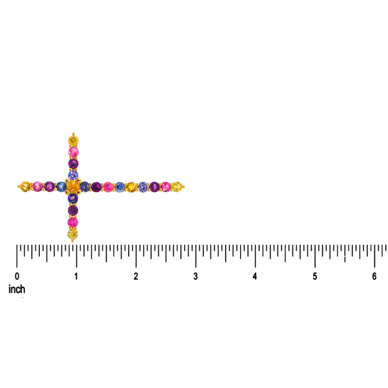 Multicolor Cross Pendant 71397