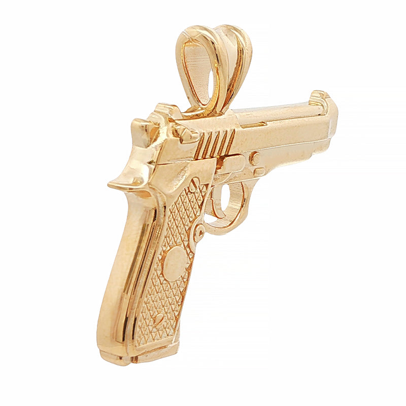 14K Gold Pistol Pendant 71180
