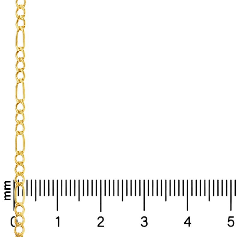 21K Gold Figaro Chain 2.5mm 71479