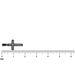 Black and White Diamond Cross Crucifix 26331