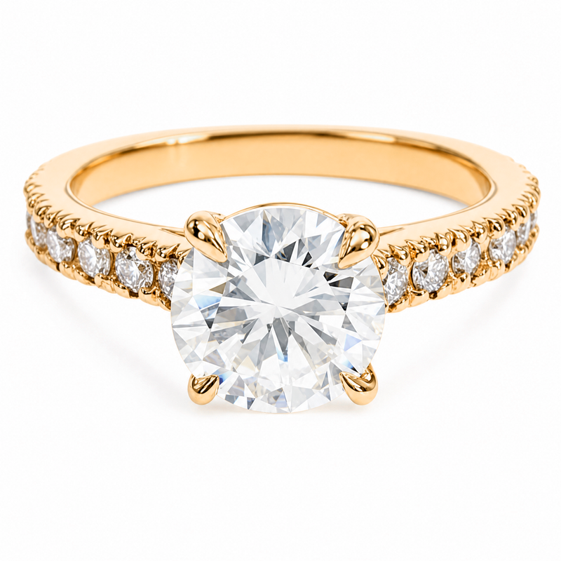 Classic Round Engagement Diamond Ring 65076